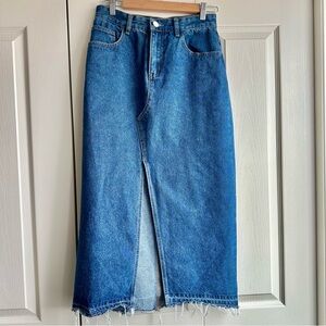 Kuwalla Denim Maxi Skirt